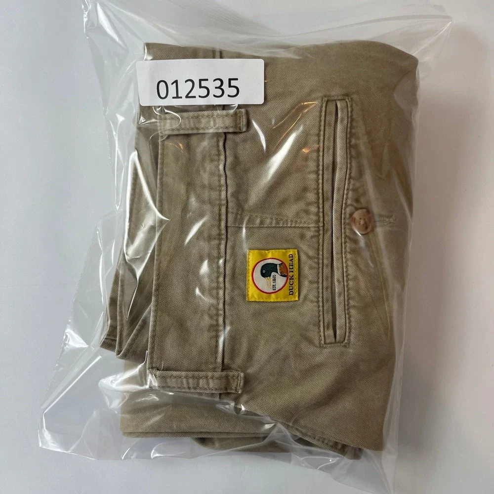 Duck Head O'Bryan Pant Mens 33x30 Beige Pima Cotton Chino Preppy Office Casual